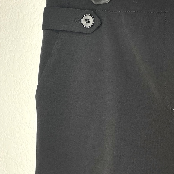 THEORY pants trouser black sz 8 wide leg wool blend - Picture 4 of 12